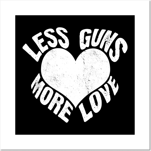 Less Guns - More Love, Vintage\Retro Design Wall Art by VintageArtwork